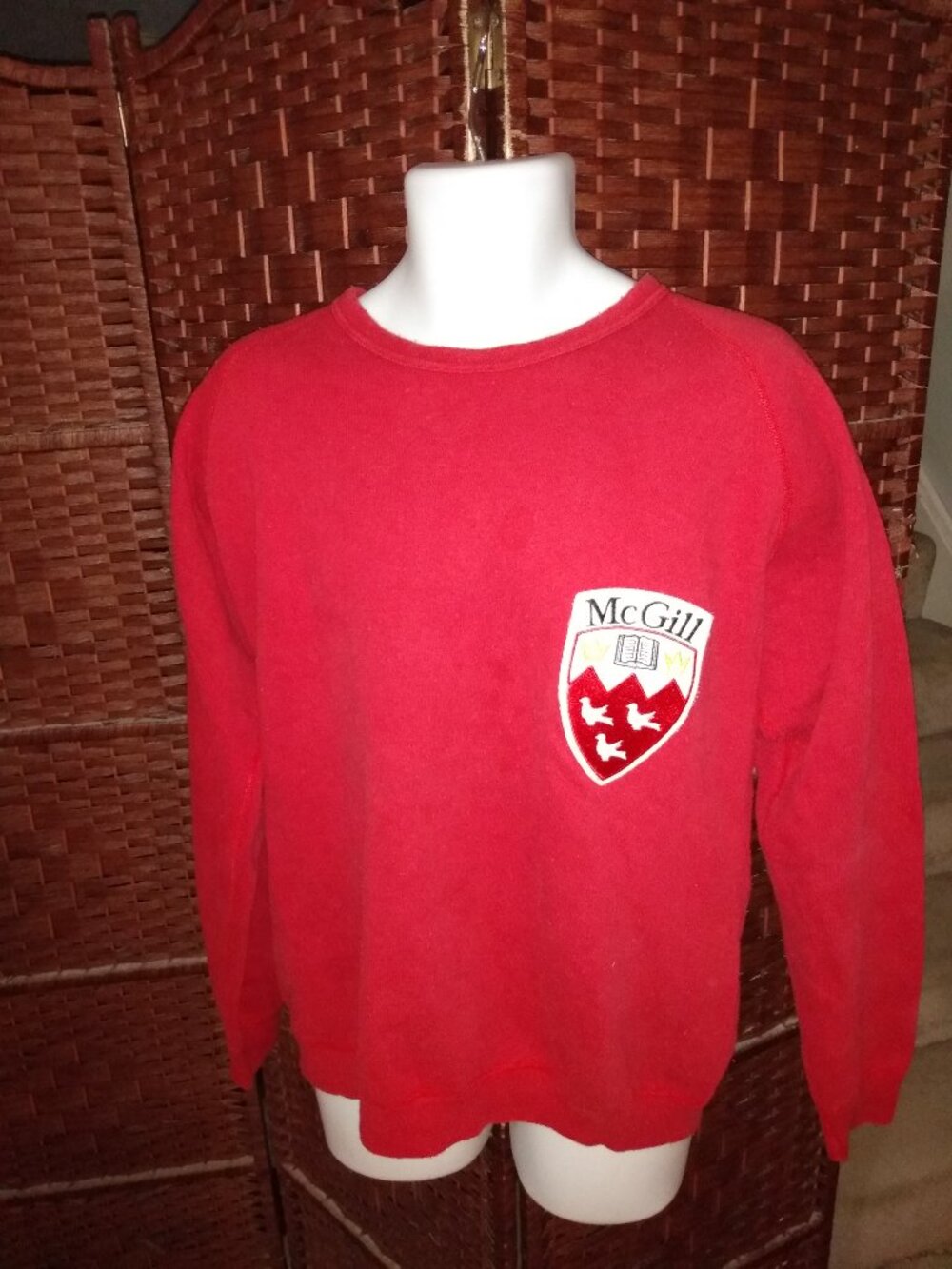 Rare Vintage McGill University Sweatshirt 80s Adult XL Montreal Gym Master